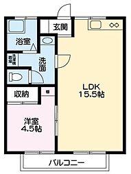 CASA西新涯A棟 1LDKの間取図画像