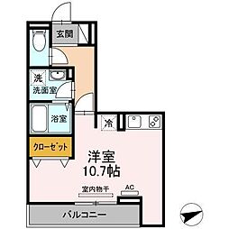 Haroudo ワンルームの間取図画像