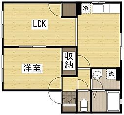 ミキハウス 2DKの間取図画像