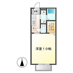 ウェル上加茂 1Kの間取図画像