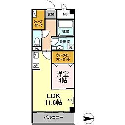 セントレア長和島 1LDKの間取図画像