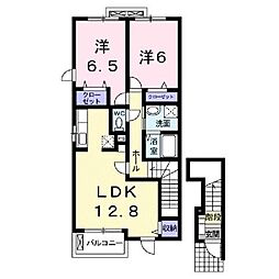 センチュリーハイツ3 2LDKの間取図画像