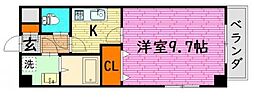 ロサード沖野上 1Kの間取図画像