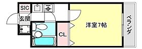 ヴィラサンシルク西大路 502 ｜ 京都府京都市右京区西院西今田町9番3（賃貸マンション1K・5階・22.38㎡） その2