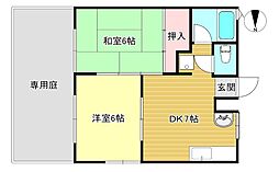 green village88 1階2DKの間取り