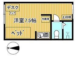 プラサーダOtani ワンルームの間取図画像