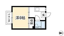プチハウスしのざき 1Kの間取図画像