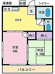 間取図画像 2DK