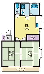 間取図画像 2DK