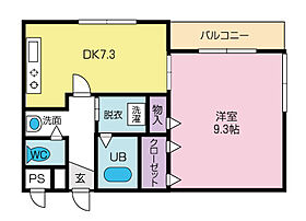 グリフィンドオル(Aタイプ）  ｜ 山梨県甲府市相生１丁目（賃貸マンション1LDK・4階・37.38㎡） その2