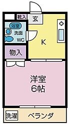 セントラルマンション・リィ 1Kの間取図画像