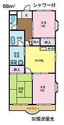 小瀬パークマンション 3DKの間取図画像