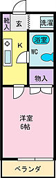 コーポ山本 1Kの間取図画像