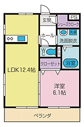 八ヶ岳ガーデン 1LDKの間取図画像