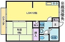ハイム・カトレア 1LDKの間取図画像