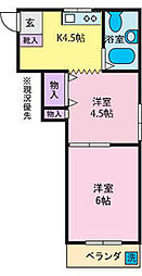 セントラルハイツ 2Kの間取図画像