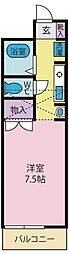 オリジンマンション 1Kの間取図画像