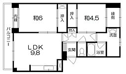 イネーブルパレスA棟 2LDKの間取図画像