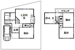 JR奈良線 城陽駅 徒歩25分 4LDKの間取り