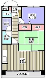 ツール・ド・オルフェ 2LDKの間取図画像