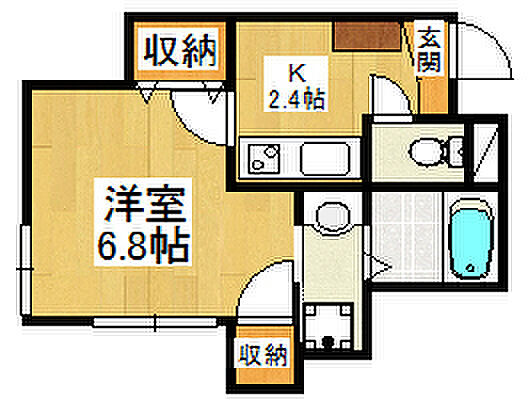 CASA　RAILWAY　SIDE（カーサレイルウェイサイド） 201｜千葉県船橋市本郷町(賃貸アパート1K・2階・25.09㎡)の写真 その2