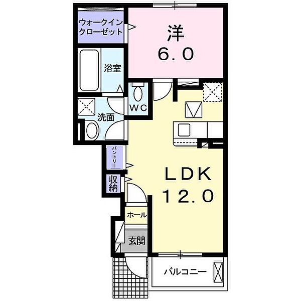 ザ・ビレッジグリーン飾東 105｜兵庫県姫路市飾東町庄(賃貸アパート1LDK・1階・44.55㎡)の写真 その2