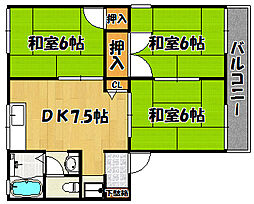 間取図画像 3DK