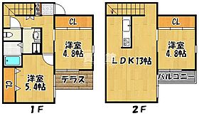 ブリッジビュー B2 ｜ 兵庫県神戸市西区玉津町出合（賃貸テラスハウス3LDK・1階・70.07㎡） その2