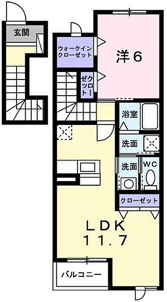 サワーパルシェ 203｜兵庫県明石市沢野3丁目(賃貸アパート1LDK・2階・51.13㎡)の写真 その2