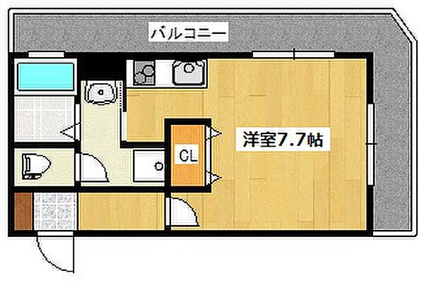 ベルヴィ六甲 401｜兵庫県神戸市灘区八幡町2丁目(賃貸マンション1R・4階・26.90㎡)の写真 その2