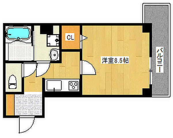 Ｖｉｌｌａ　Ｍａｒｉａ 301｜兵庫県神戸市灘区高徳町3丁目(賃貸マンション1K・3階・30.70㎡)の写真 その2