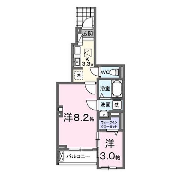 カトレアII 103｜兵庫県小野市黒川町(賃貸アパート2K・1階・34.01㎡)の写真 その2