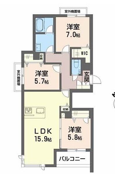 シャーメゾンガーデンズ高丸 201｜兵庫県神戸市垂水区高丸1丁目(賃貸マンション3LDK・2階・80.44㎡)の写真 その2