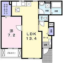 クレエテリトワール 102 ｜ 兵庫県加古川市尾上町池田（賃貸アパート1LDK・1階・50.03㎡） その2