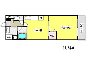 エスペーロ神田 302 ｜ 兵庫県明石市大久保町大窪（賃貸マンション1DK・3階・35.54㎡） その2