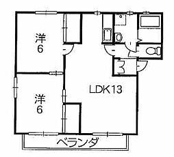間取図画像 2LDK