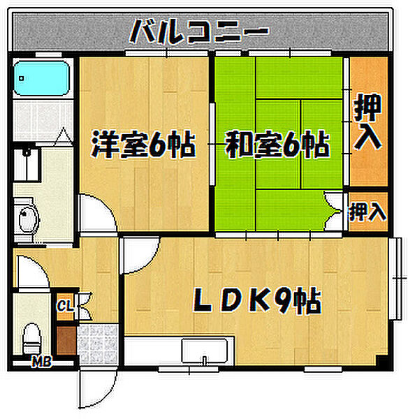 ＨＯＵＳＥ22 302｜兵庫県明石市松江(賃貸マンション2LDK・3階・50.00㎡)の写真 その2