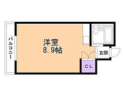 ソシエ山鼻 ワンルームの間取図画像