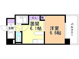 トーワ・ビルデンス 1DKの間取図画像