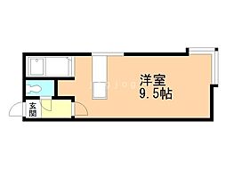 ハイライフ円山 ワンルームの間取図画像
