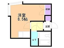 エヴァ円山 ワンルームの間取図画像