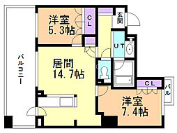間取図画像 2LDK