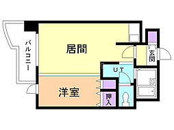 札幌ビオス館 9階1DKの間取り