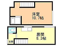 ソニア円山 2階1DKの間取り