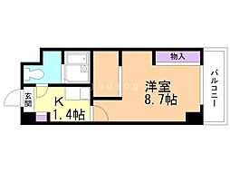 レオパレスさくら中央 1Kの間取図画像