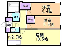 間取図画像 2LDK