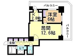 ＰＲＩＭＥ　ＵＲＢＡＮ札幌リバーフロント 5階1LDKの間取り