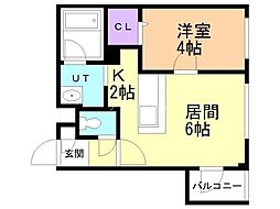間取図画像 1LDK
