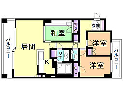 ザ・サッポロレジデンス 2階3LDKの間取り