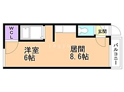 PIVOT山鼻B 1LDKの間取図画像